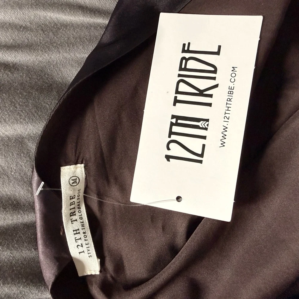 12th Tribe Dolce Mocha Ombre Cowl Neck Maxi Dress - Picture 6 of 6